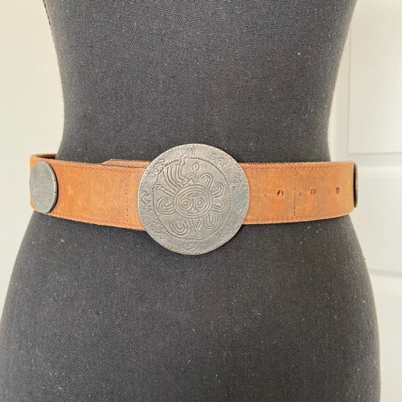 Vintage Kudos Boho  Western Leather Belt - Picture 1 of 14